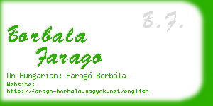 borbala farago business card