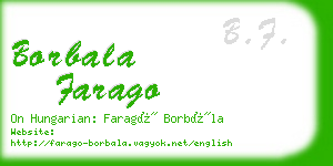 borbala farago business card